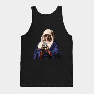 Virgin Mary Playing Gameboy Tank Top